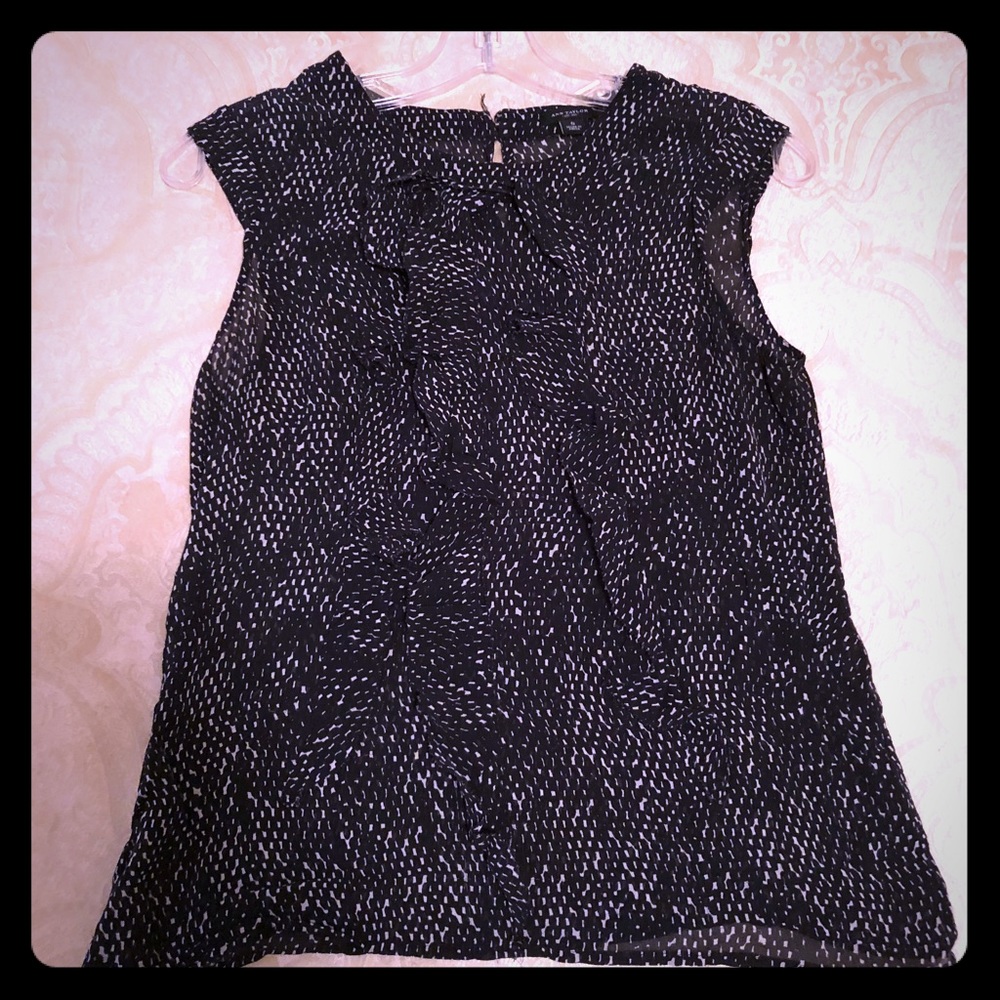 See through ruffled top by Ann Taylor